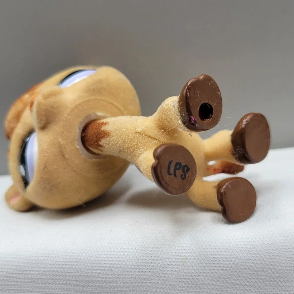 Littlest Pet Shop LPS #997 Camel Flocked Horse Figure Brown & Tan Hasbro